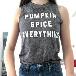 pumpkin spice everything muscle tee!